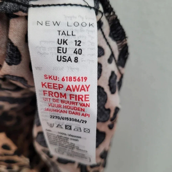 New Look Womens One-Piece Romper Size 8 Multicolor Animal Print Spaghetti Straps - Picture 6 of 13